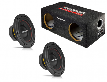 Soundmax 2 x 8" Koteloitu Subwoofer 1600W
