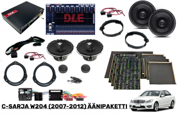 MB C-Sarja W204 (2007-2012) Äänipaketti V1 (DSP, Kaiuttimet & Äänieristys)