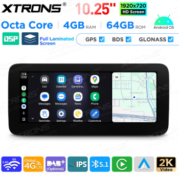 Xtrons QAMS1445M12EL 10.25" Android-näyttö Mercedes 8-Ydin (4+64GB)