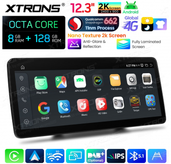 Xtrons QBMH2450 Android-näyttö 12,3" kosketusnäyttö Mercedes-Benz