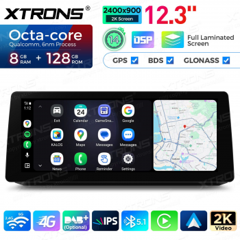 Xtrons QGB24CCB12E60 BMW 5 (E60/E61) 12.3" Android-näyttö 8+128GB, 8-Ydin