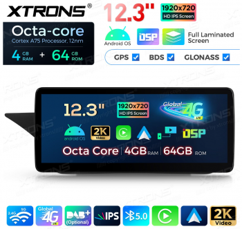 Xtrons QLM2240M12EL 12,3" Android-näyttö Mercedes 8-Ydin (4+64GB)