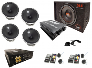 Autoviihde-V1 | 6.5" & 12" Autokaiutinpaketti Autoon 1600W