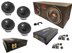 Autoviihde-V2 | 6.5" & 2x12" Autokaiutinpaketti 3600W Autoon