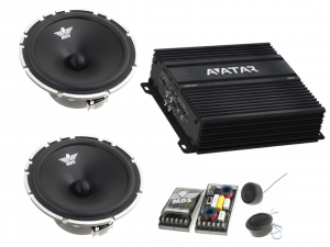 6.5 kaiutinpaketti vahvistimella - 2-kanavainen