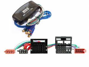 Linjamuunnin VW OEM-soittimeen (4-kanavainen, automaattinen heräte). Liitä vahvistin alkuperäiseen soittimeen.