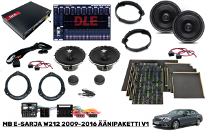 MB C-Sarja W204 (2007-2012) Äänipaketti V1 (DSP, Kaiuttimet & Äänieristys)