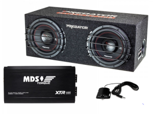 MDS Predator 2 x 12" Bassopaketti 2000W Autoon monovahvistimella pakettihinta