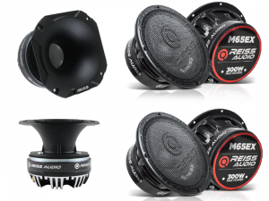 Reiss Audio 4 x 6.5" PA-Kaiutinpaketti SPL 1800W - alumiiniset kompressiodiskantit torvella ja 6.5 keskiäänet