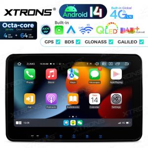 Xtrons TX122L 10.1" Android-Soitin QLED, 4+64GB, 8-Ydin